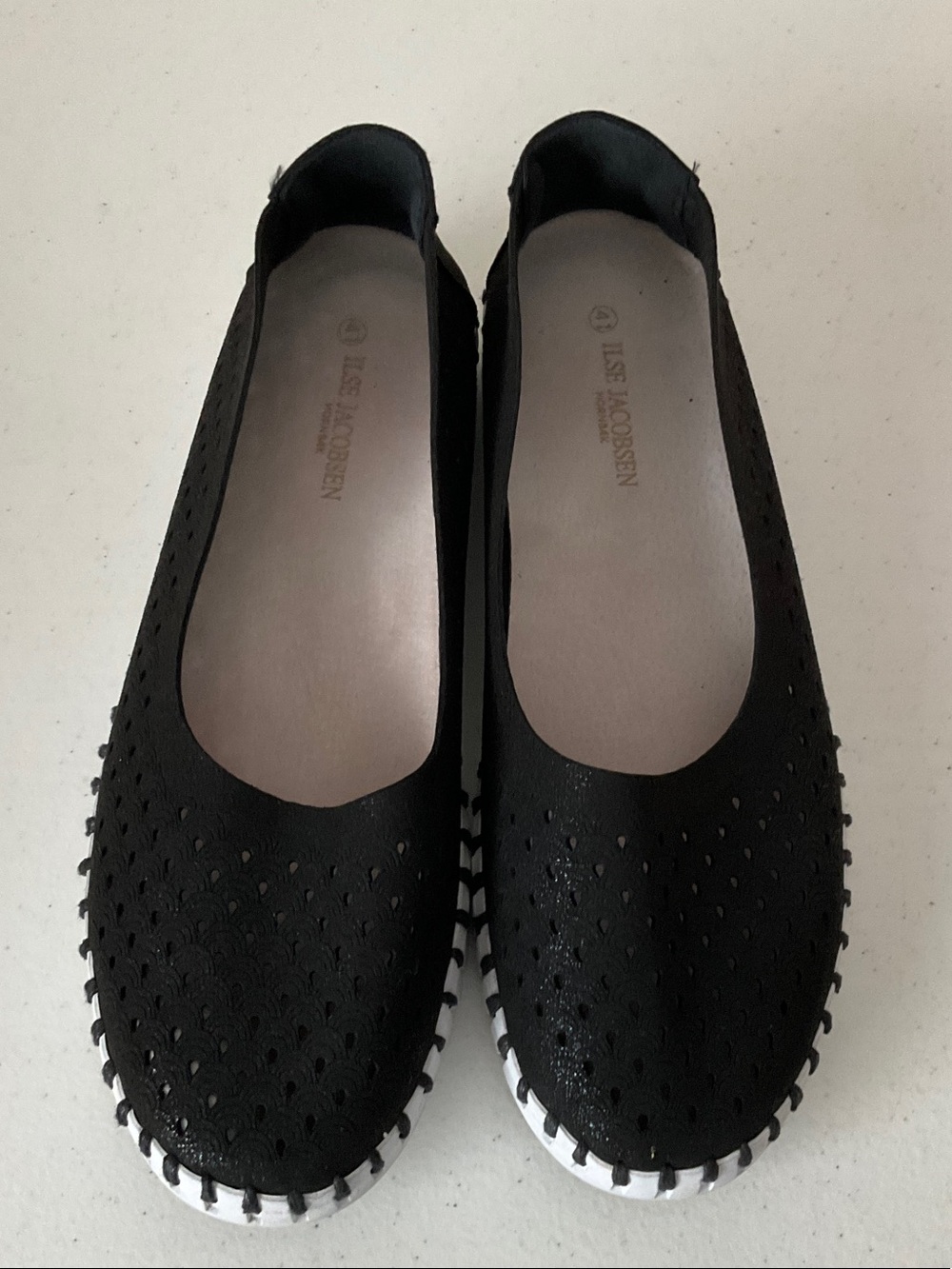 Ilse Jacobsen Tulip0026 Perforated Ballerina Slip-On Flats